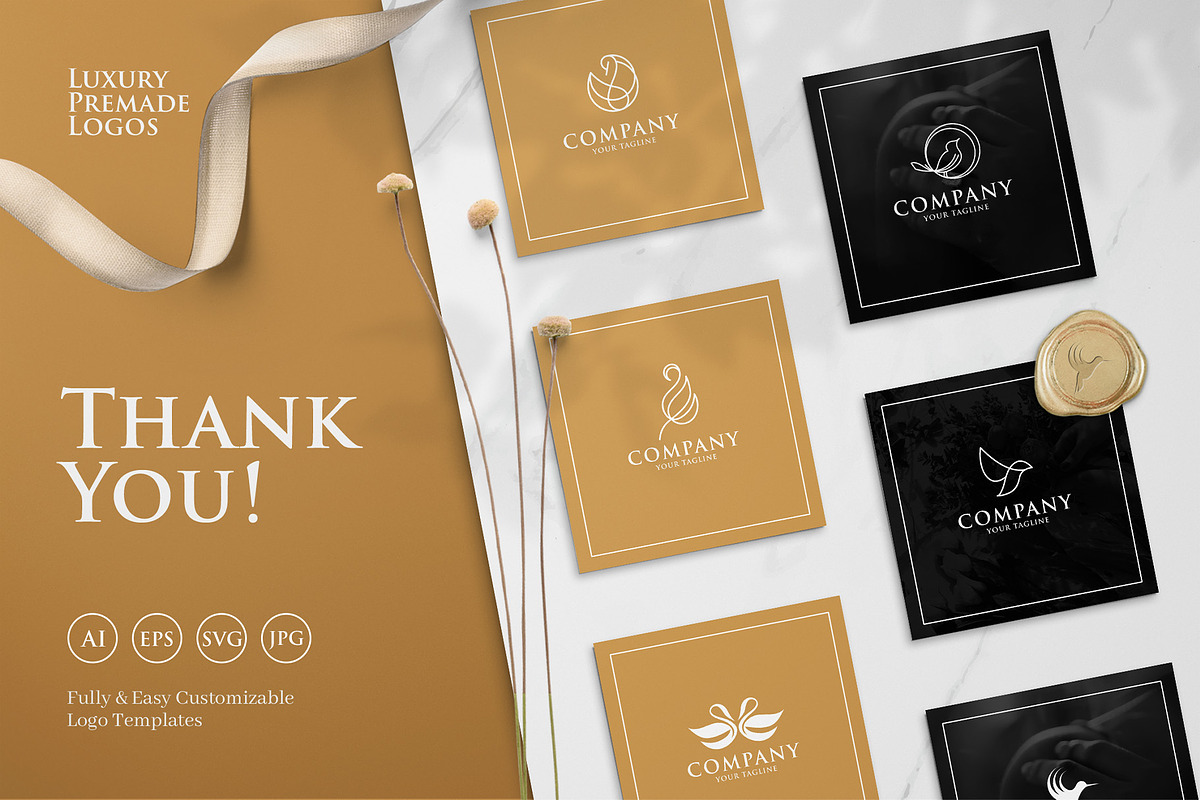 Luxury Swan & Bird Logo Collection, a Branding & Logo Template by Rukuru Studio (Photo 6 of 6)