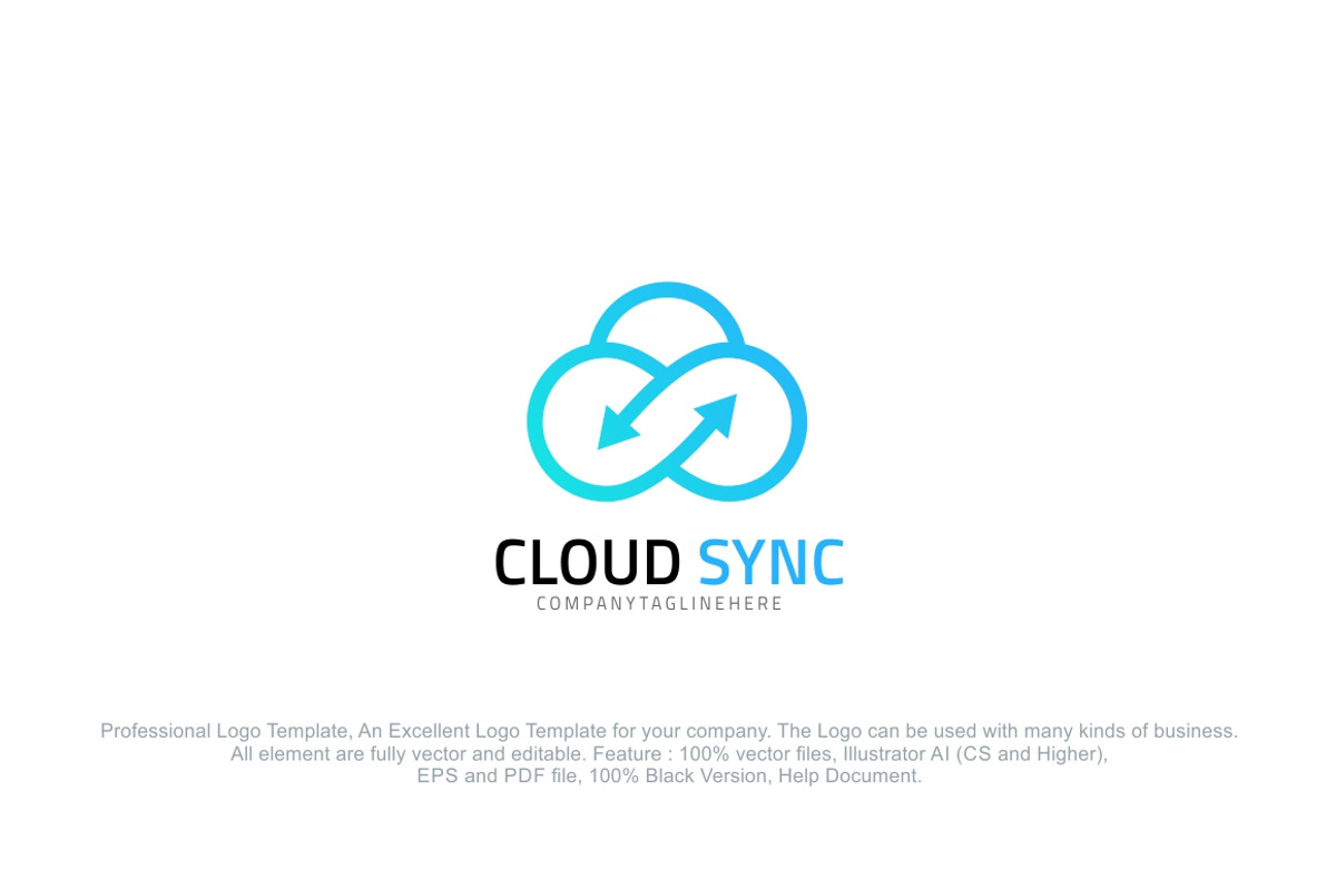 Cloud Sync Logo Template, a Branding & Logo Template by PutraCetol Studio