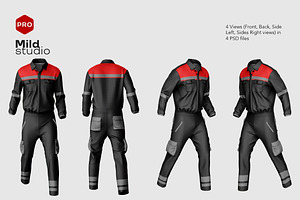 Worker Uniform With Pose Mockup