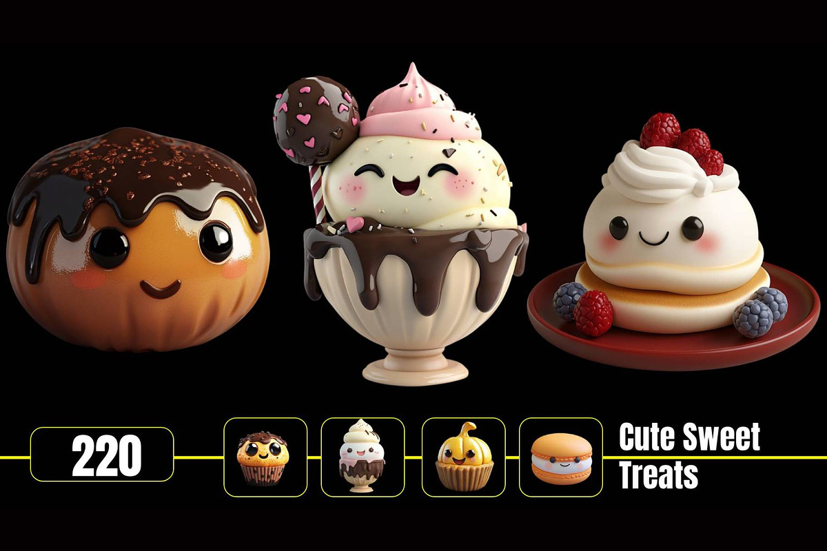 NHC – Cute Sweet Treats, a Food Illustration by New Horizon Creators (Photo 1 of 7)