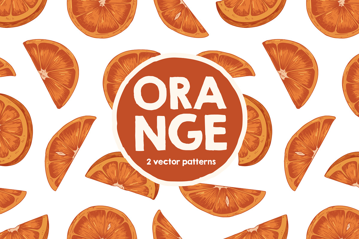 Orange fruit seamless patterns, a Pattern Graphic by Good Studio (Photo 1 of 6)