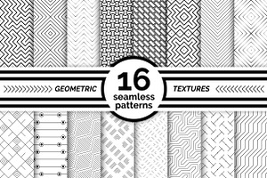 Geometric seamless patterns. Big set