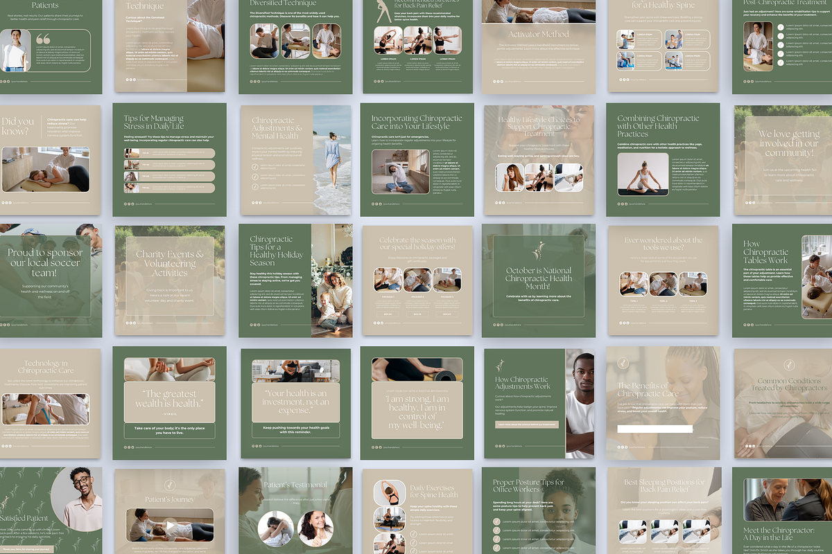 CHIROPRACTIC INSTAGRAM POSTS, a Social Media Template by Daring Digies (Photo 4 of 8)