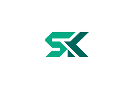 Letter SK Logo Design
