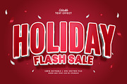 Text Effect Holiday Flash Sale, a Layer Style Add-On by Navy Graphic (Thumbnail 1 of 2)