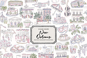 New Orleans Clipart, French Quarter, an Object Illustration by The October Creative (Thumbnail 1 of 16)