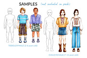 Kids Straight Pose Croquis, a Person Illustration by Art by Lin (Thumbnail 3 of 3)