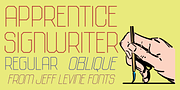 Apprentice Signwriter JNL, a Sans Serif Font by Jeff Levine Fonts (Thumbnail 1 of 5)
