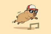 Capybara Hyrox Fitness Gym Workout, a Sport Illustration by Partikusi Design (Thumbnail 3 of 5)