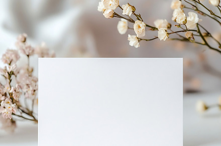 Floral frame around a card, a Business Photo by Beautiful things