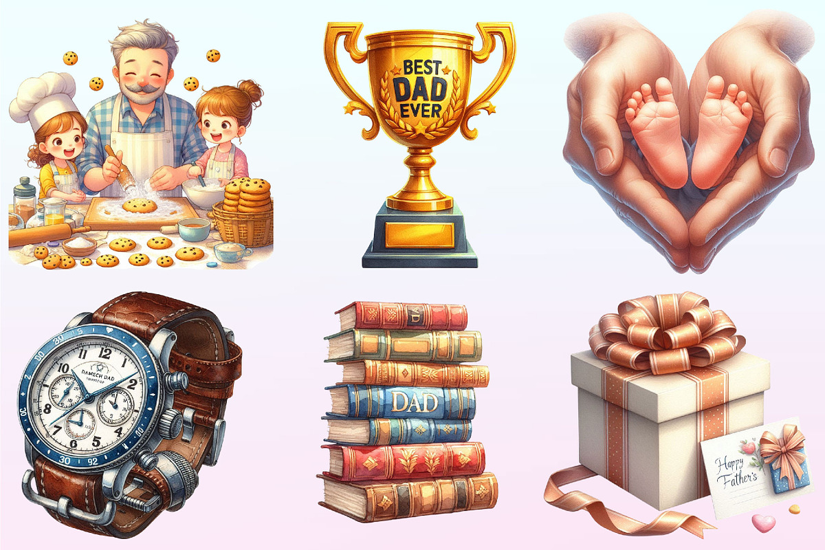 Father's Day Sublimation Clipart., a Graphic by CitraGraphics (Photo 4 of 4)