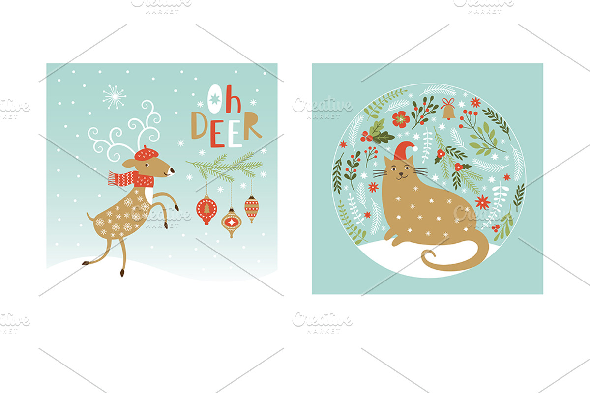 Christmas cards, an Illustration by lenlis (Photo 2 of 5)
