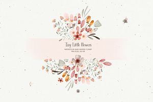 Tiny Little Flowers - Watercolor Set