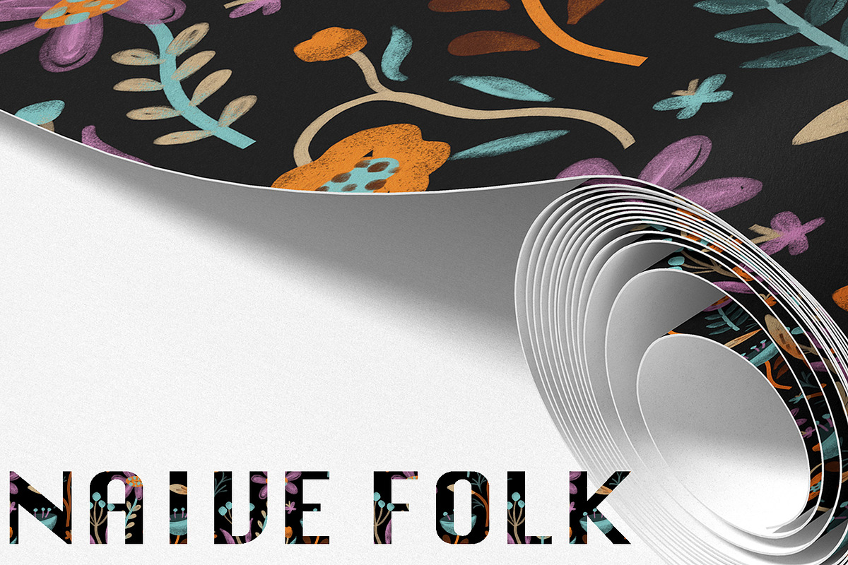 Naive Folk – Seamless Patterns, a Pattern Graphic by Alona Savchuk (Photo 7 of 10)