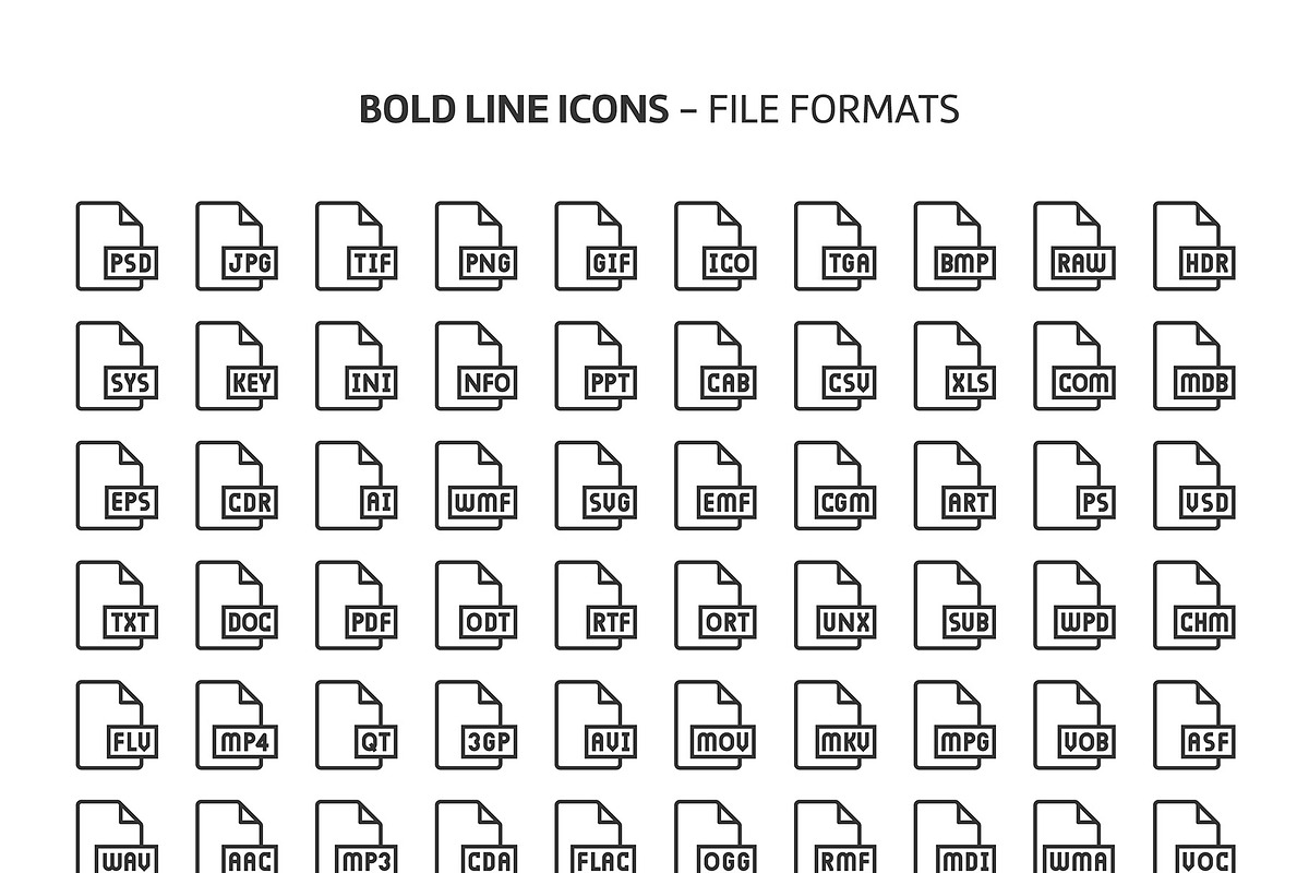 Bold Line Icons, an Outline Icon by Howcolour (Photo 147 of 151)