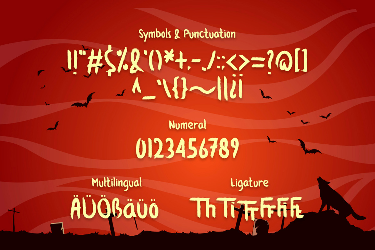 Howling Nightmare - Horror Font Styl, a Sans Serif Font by Typefactoryco (Photo 3 of 8)
