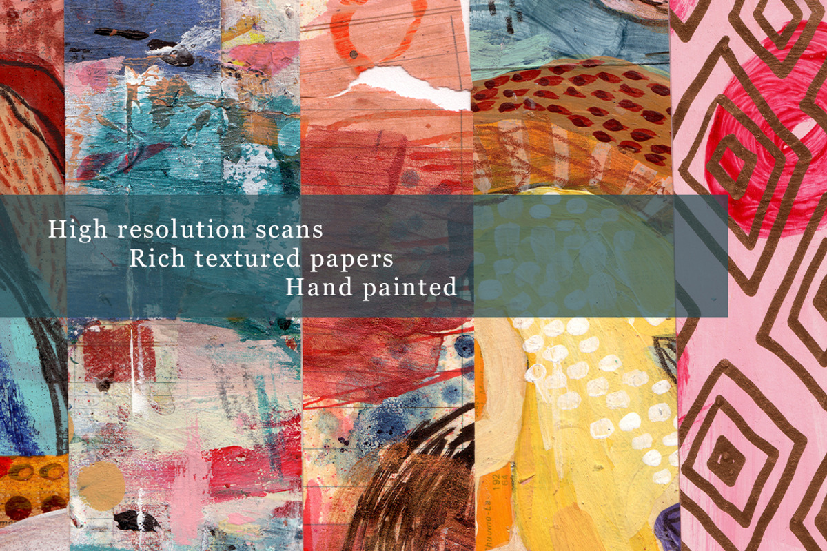 Mixed Media Collage Papers, a Texture Graphic by happychinchilla (Photo 3 of 9)