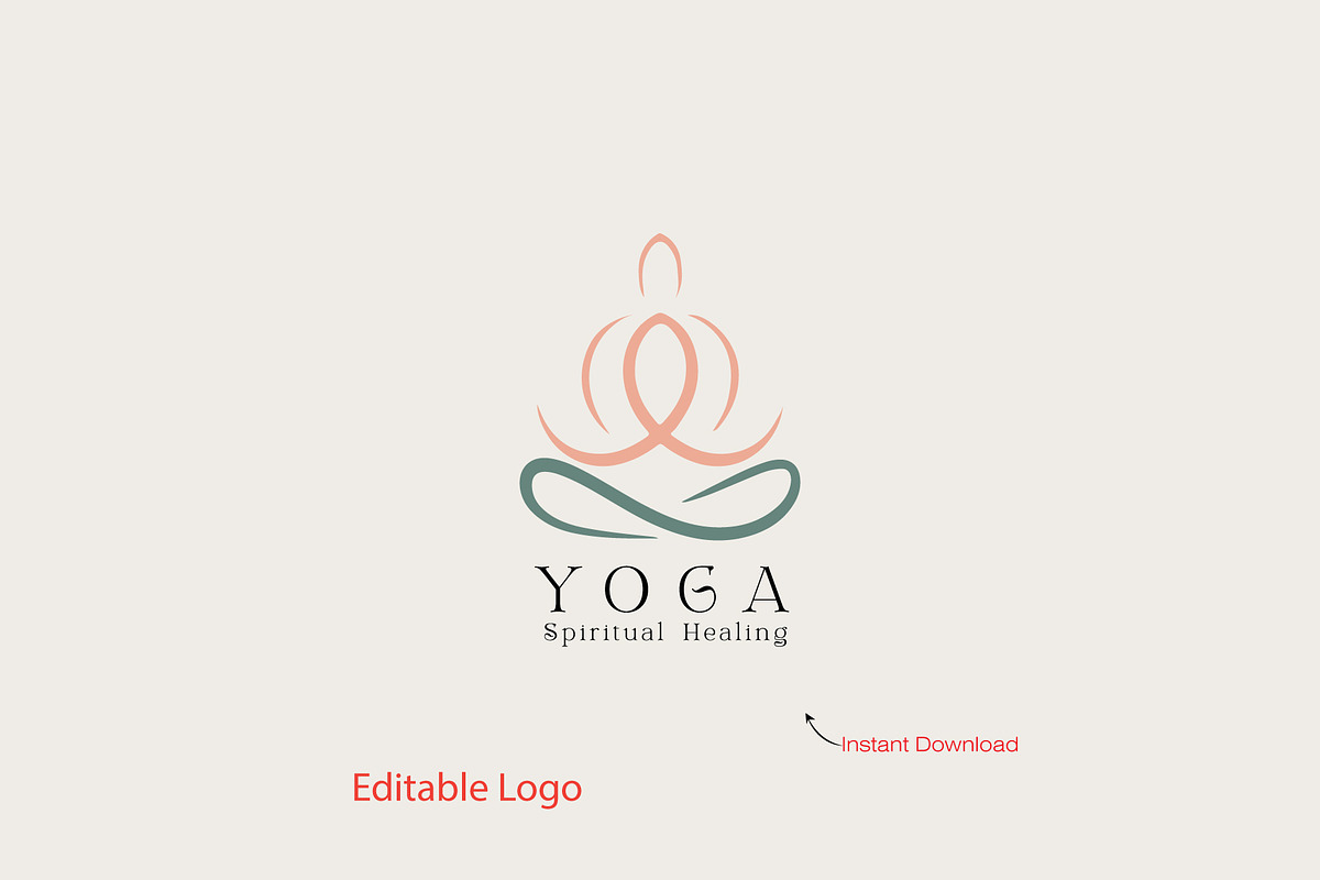 Minimal Yoga Logo Template, a Branding & Logo Template by YUDesignStore (Photo 1 of 8)