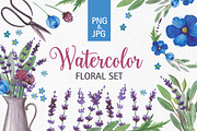 Watercolour Lavender Clip Art, a Decorative Illustration by natadanko (Thumbnail 1 of 4)