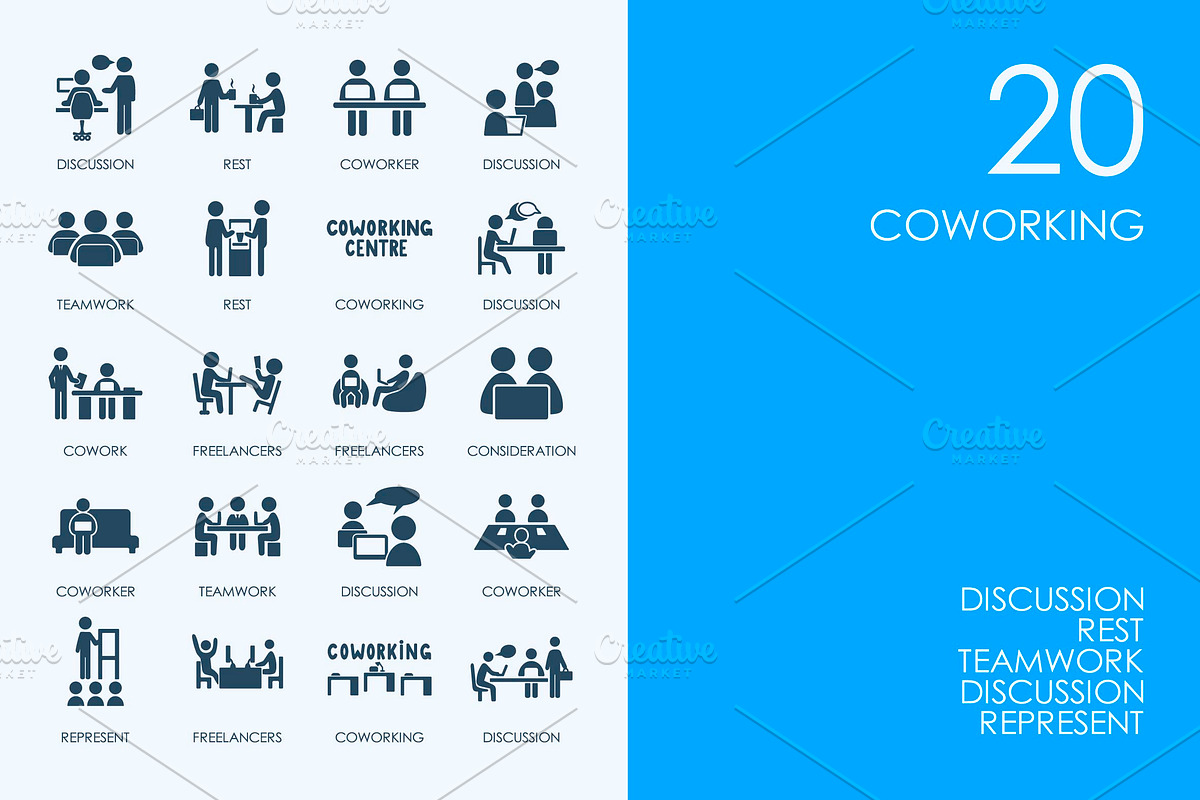Coworking icons, an Icon by Palau (Photo 1 of 2)