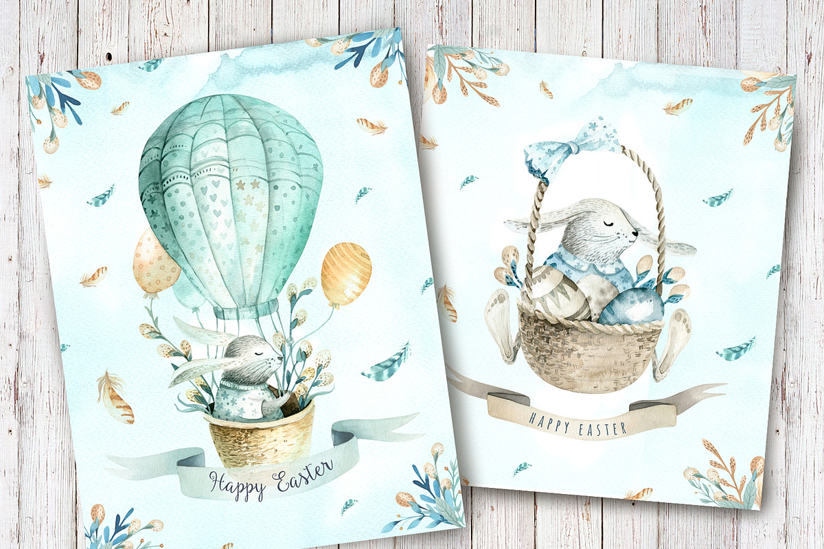 Happy easter with bunnies I, an Animal Illustration by Peace ART (Photo 6 of 6)