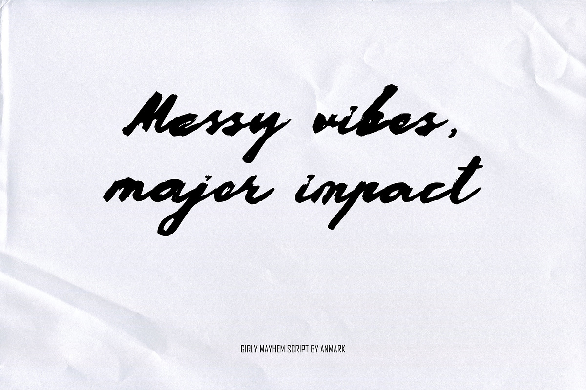 Girly Mayhem Messy Bold Script Font, a Script Font by AnMark (Photo 5 of 12)