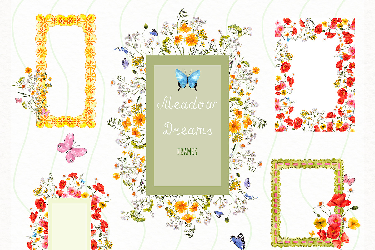 Meadow Dreams. Watercolor art, an Object Graphic by ma_i_vi (Photo 3 of 9)