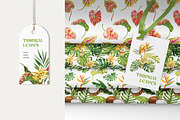 Tropical Leaves Watercolor, a Decorative Illustration by Volha Studio (Thumbnail 8 of 11)