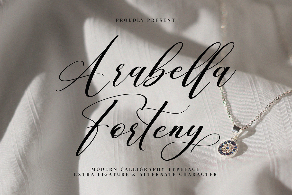 Arabella Forteny, a Script Font by Goresan Studio (Photo 1 of 15)