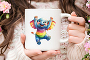 Baby Elephant with Emotion Clipart B, an Illustration by RobertsArt (Thumbnail 3 of 7)
