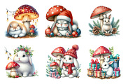Christmas Bunny Clipart Bundle, an Illustration by SinaCreation (Thumbnail 5 of 7)