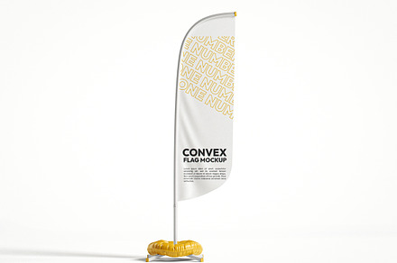 Convex Flag Mockup, an Advertising Mockup by Designer Dude