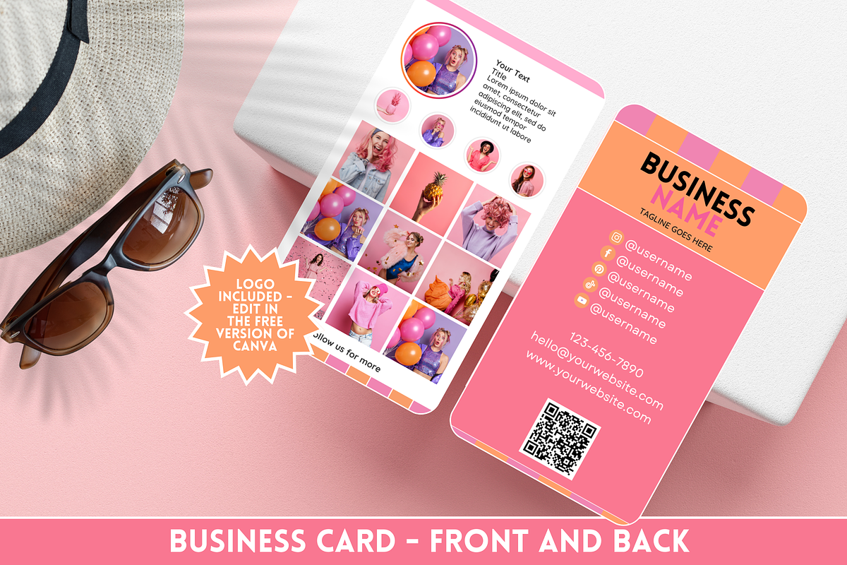 Business Card Template - Colorful, a Business Card Template by SunshineStudioBoutique (Photo 1 of 9)