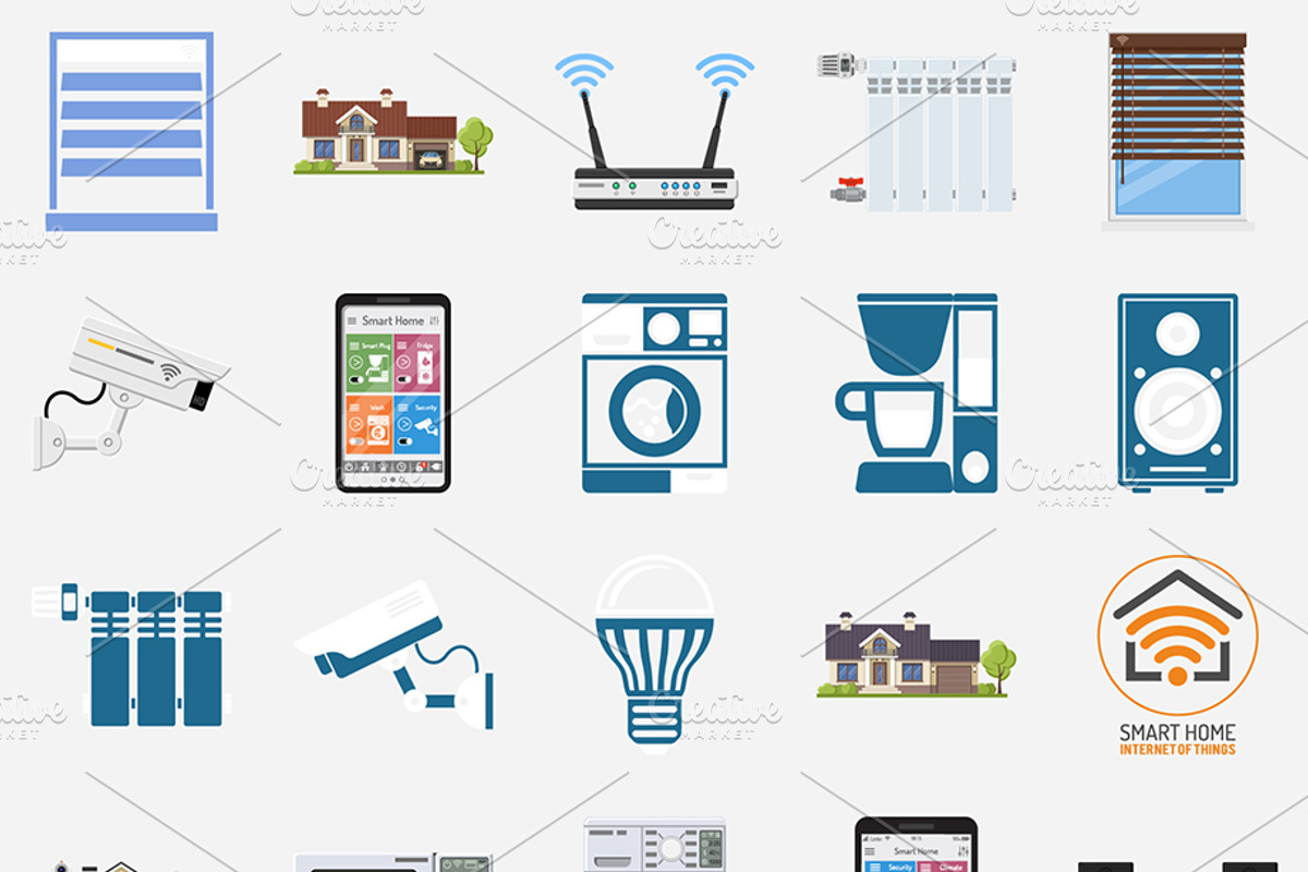 Smart Home and Internet of Things, a Technology Illustration by TAlex (Photo 7 of 7)
