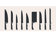 Knife, collection. Meat cutting, a Food Illustration by Foxys Graphic (Thumbnail 1 of 3)