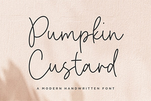 Pumpkin Custard - Monoline Font