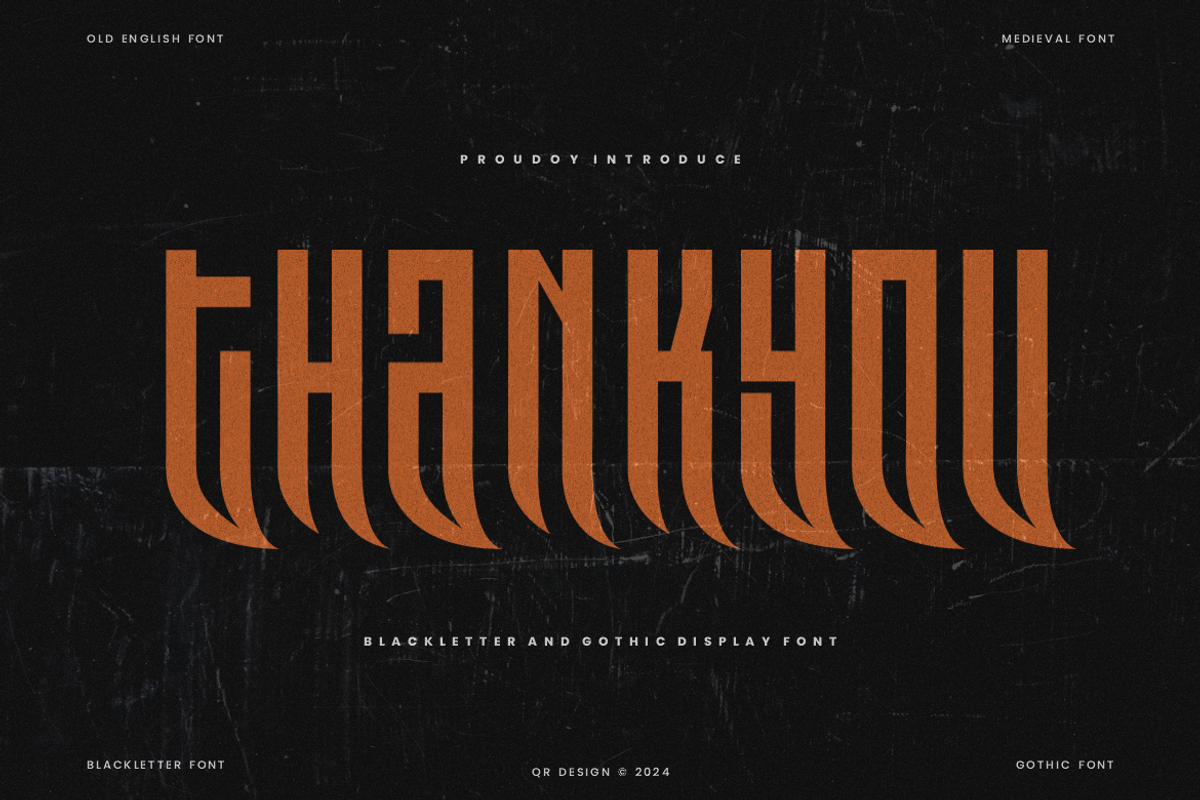 Sacojaz - Blackletter & Gothic Font, a Blackletter Font by QR Design Studio (Photo 6 of 6)