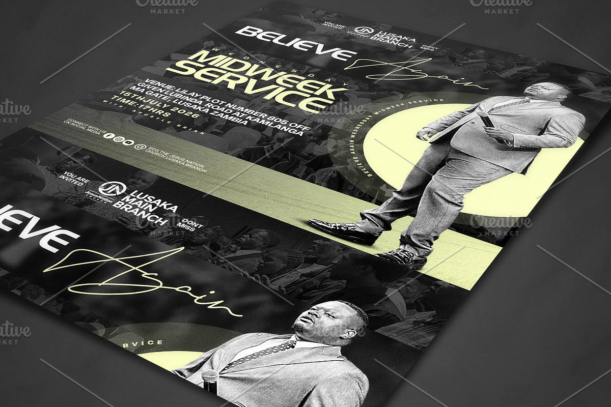 Midweek Prayer Service Church Flyer, a Social Media Template by church flyer templates (Photo 3 of 9)