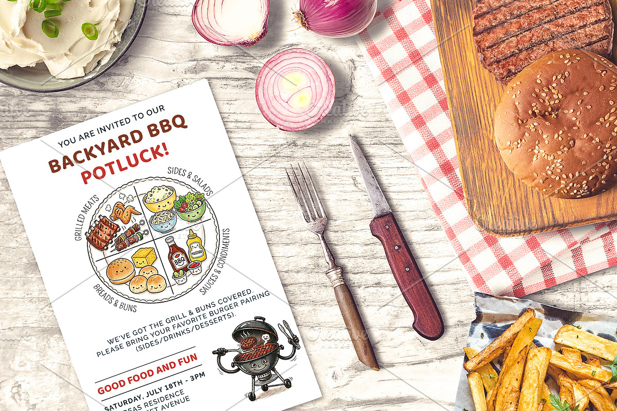 BBQ Invitation Template, an Invitation Template by Cyrah's Collection (Photo 2 of 5)
