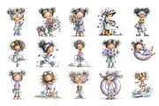 Summer Girl PNG Clipart Bundle, a Person Illustration by Nicolle's Colorful Art (Thumbnail 2 of 5)