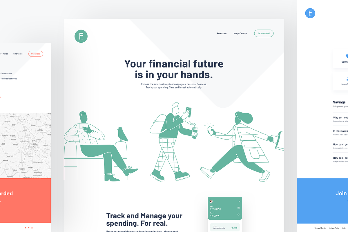 Financial Website PSD, Sketch, XD, a Landing Page Template by TIB Digital (Photo 4 of 7)