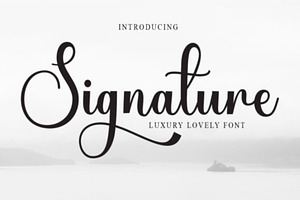 "Signature" Elegant Handwritten Font