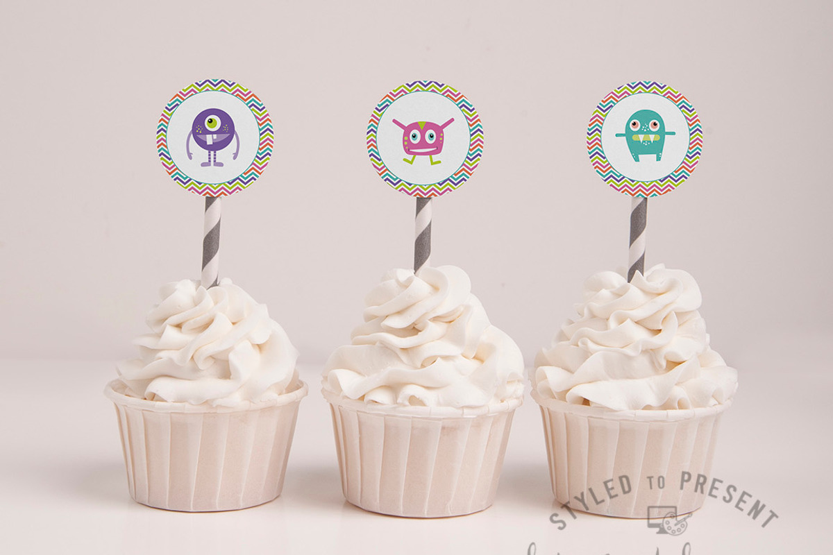 87 Cupcake Topper Mockups!, a Cups & Container Mockup by Snark Heart (Photo 3 of 6)