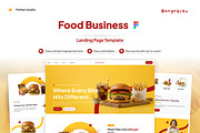 Food Business Website Landing Page, a Landing Page Template by Font Kingdom (Thumbnail 1 of 5)