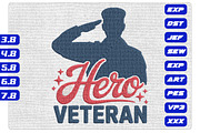 Veteran Hero Salute Embroidery File, an Illustration by Purpose Ekbal (Thumbnail 1 of 3)