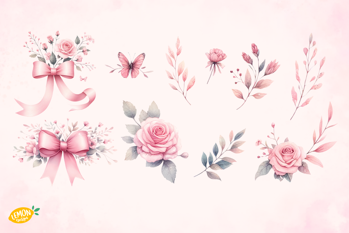 The Coquette Clipart Bundle, a Decorative Illustration by LemonDesign (Photo 3 of 6)