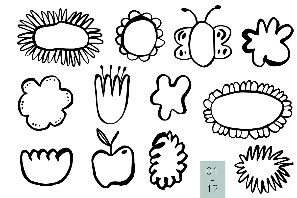 INKED FRAMES freehand doodle vector, an Object Graphic by Lena Nikolaeva (Photo 5 of 12)
