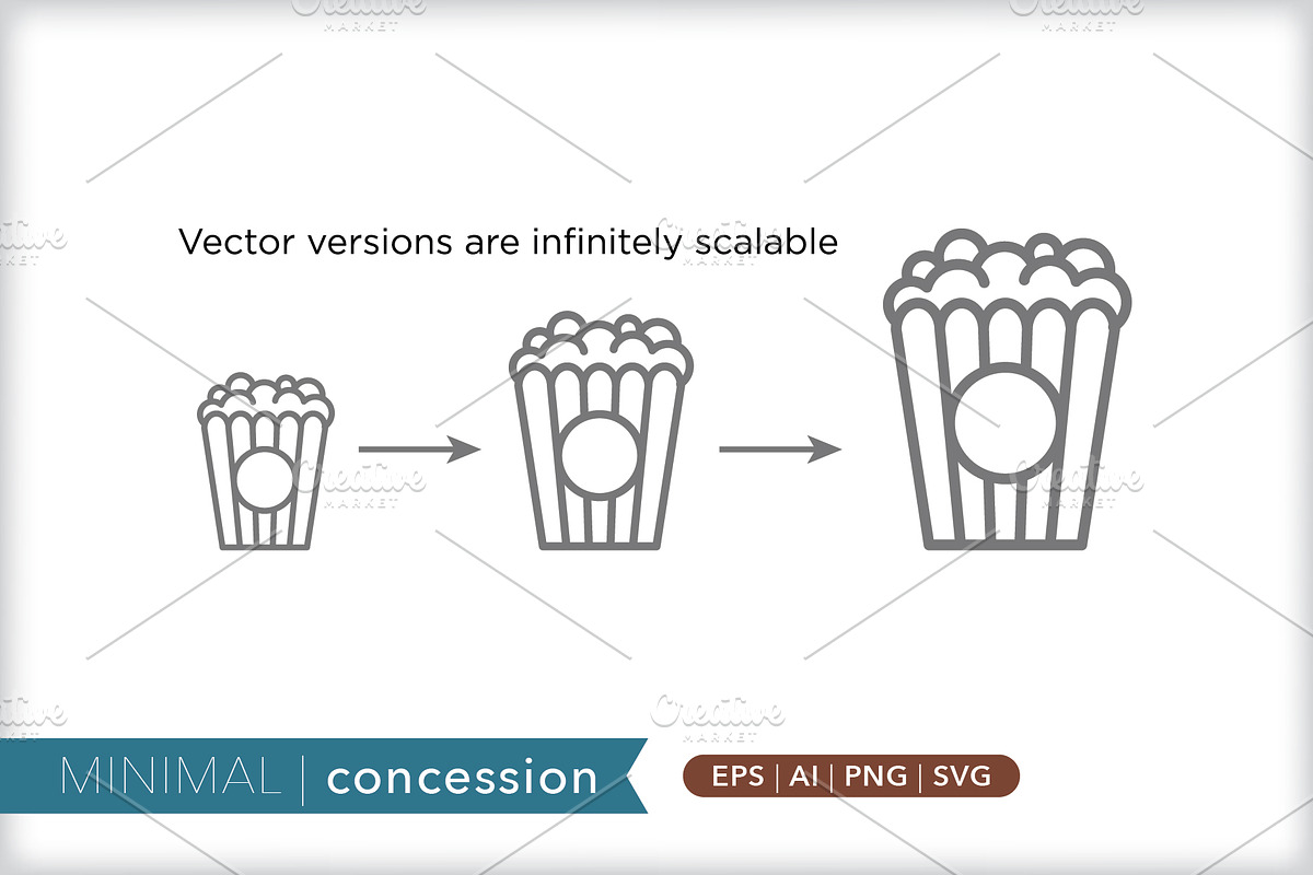 Minimal concession icons, an Outline Icon by Picture Window (Photo 4 of 5)
