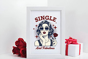 Single Retro Girl Valentine PNG, an Illustration by DreamPrint404 (Thumbnail 3 of 8)