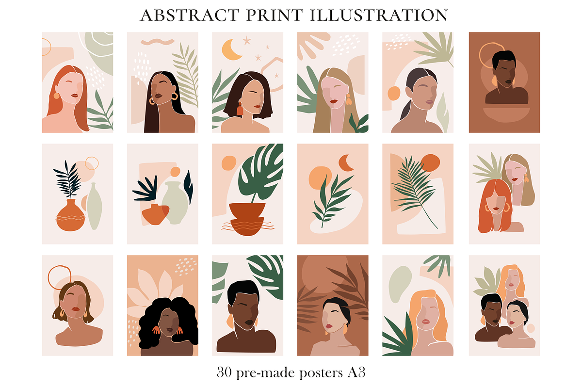 Abstract Woman Illustrations Prints, an Illustration by ms Julia Nova (Photo 2 of 9)